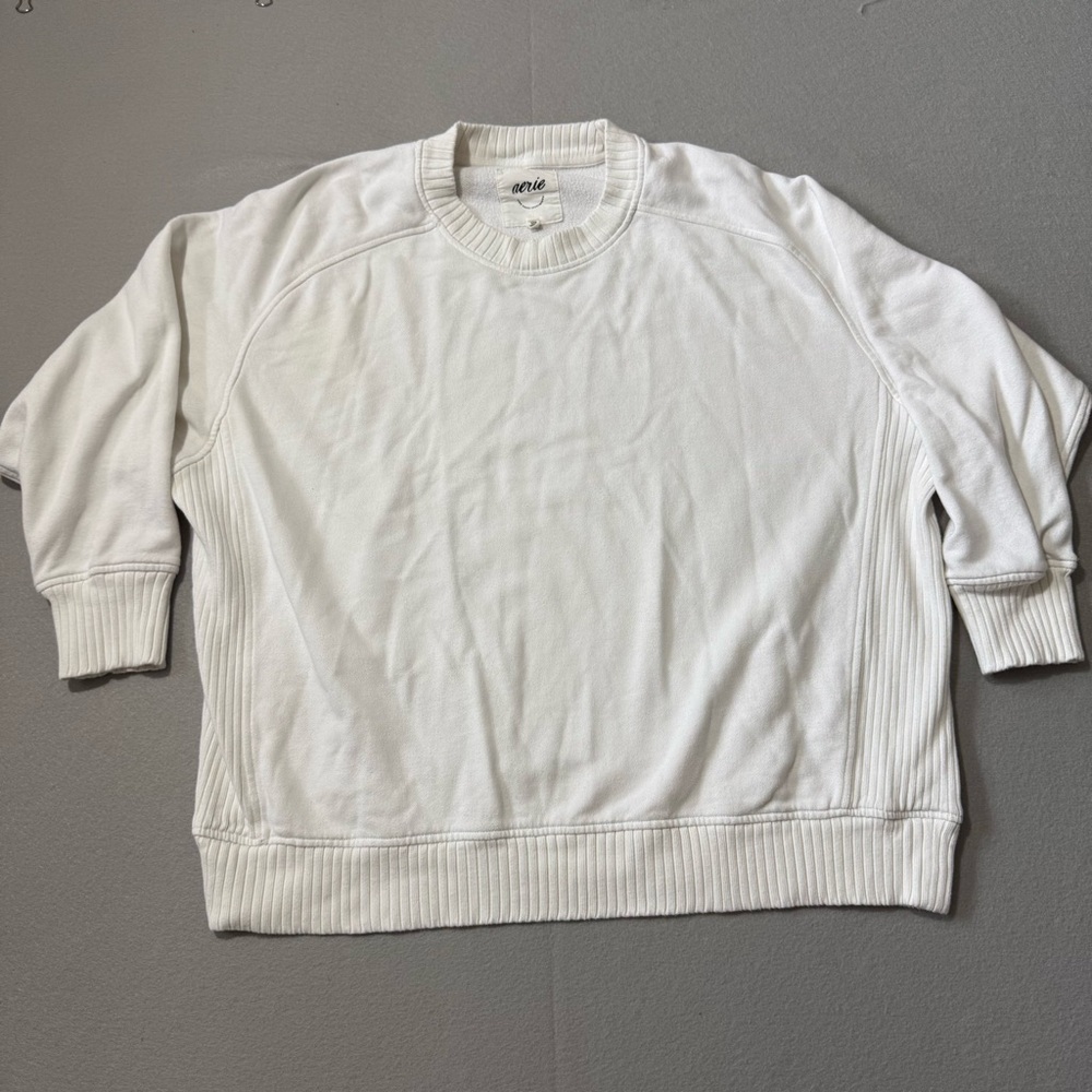 Aerie Women’s Cream Crewneck Sweater